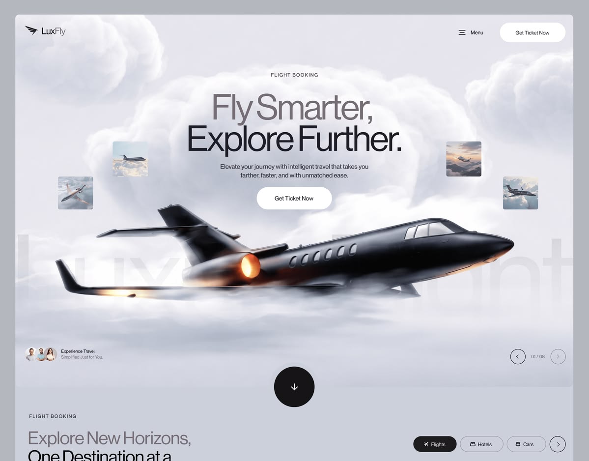 Conversion-focused business website layout designed by Webix Studio