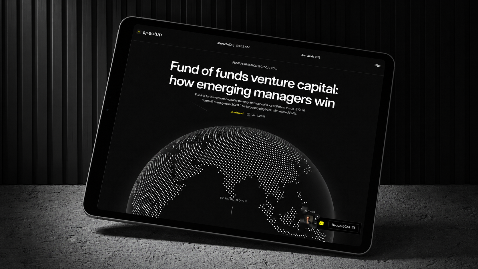 Spectup website by Webix